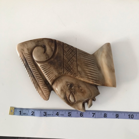 Vintage Stone Wall Art Aztec Style Face - Picture 8 of 8